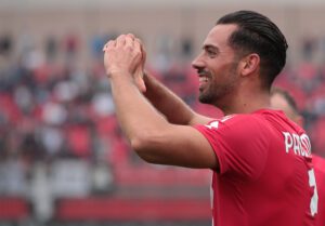 MONZA, ITALY - OCTOBER 09: Pablo Mari of AC Monza celebrates his goal during the Serie A match between AC Monza and Spezia Calcio at Stadio Brianteo on October 09, 2022 in Monza, Italy. (Photo by Emilio Andreoli/Getty Images)