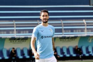 ROME, ITALY - OCTOBER 04: SS Lazio player Luis Alberto looks on during the SS Lazio official team photo at Formello sport centre on October 4, 2022 in Rome, Italy. (Photo by Paolo Bruno/Getty Images)