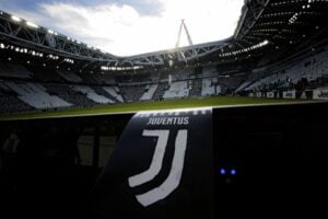 The new logo of Juventus football club is pictured on a flyer before the Italian Serie A football match Juventus vs Lazio on January 22, 2017 at the Juventus Stadium in Turin. (Photo by MARCO BERTORELLO / AFP) (Photo by MARCO BERTORELLO/AFP via Getty Images)