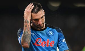 NAPLES, ITALY - NOVEMBER 08: Matteo Politano of SSC Napoli during the Serie A match between SSC Napoli and Empoli FC at Stadio Diego Armando Maradona on November 08, 2022 in Naples, Italy. (Photo by Francesco Pecoraro/Getty Images)