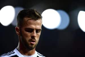Juventus' midfielder Miralem Pjanic of Bosnia-Erzegovina looks on during the Italian Serie A football match Empoli vs Juventus on October 27, 2018 at the 'Carlo Castellani Stadium' in Empoli. (Photo by MARCO BERTORELLO / AFP) (Photo credit should read MARCO BERTORELLO/AFP via Getty Images)