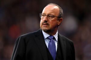 HUDDERSFIELD, ENGLAND - AUGUST 24: Rafael Benitez, Manager of Everton looks on during the Carabao Cup Second Round match between Huddersfield Town and Everton at The John Smith's Stadium on August 24, 2021 in Huddersfield, England. (Photo by George Wood/Getty Images)