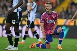 UDINE, ITALY - JUNE 04: Arkadiusz Milik of Juventus during the Serie A match between Udinese Calcio and Juventus at Dacia Arena on June 04, 2023 in Udine, Italy. (Photo by Alessandro Sabattini/Getty Images)